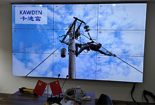 杭州一科技公司展示項(xiàng)目，55寸3.5mm9臺液晶屏拼接成一個(gè)大屏